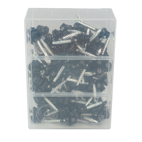 SKH-Schrauben | Kunststoff-Box | 4,8 x 35 mm | 100 Stück | RAL 9005 Tiefschwarz #3