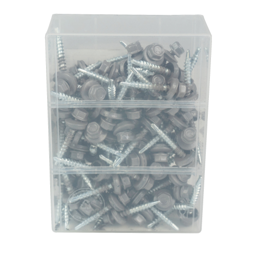 SKH-Schrauben | Kunststoff-Box | 4,8 x 35 mm | 100 Stück | RAL 9007 Graualuminium #3