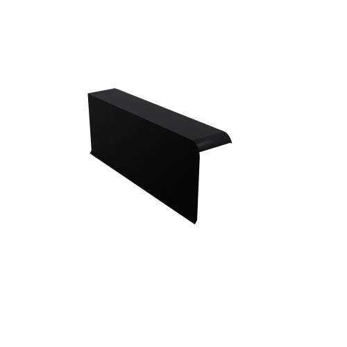 Windschutz-Ortgang | links |  380 mm | Stahl 0,50 mm | 35 µm Mattpolyester | 23 Dunkelgrau  #1