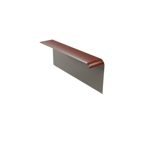 Windschutz-Ortgang | rechts  380 mm | Stahl 0,50 mm | 60 µm Puramid | RAL 8012 Rotbraun Windschutz-Ortgang | rechts