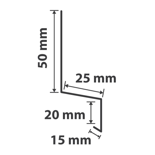 Sockelleiste | SONDERKANTTEIL | Stahl 0,75 mm | 60 µm Puramid | RAL 7016 Anthrazitgrau #2