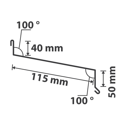 Sohlbank | 2000 mm | Stahl 0,75 mm | 60 µm Puramid | RAL 7016 Anthrazitgrau #2