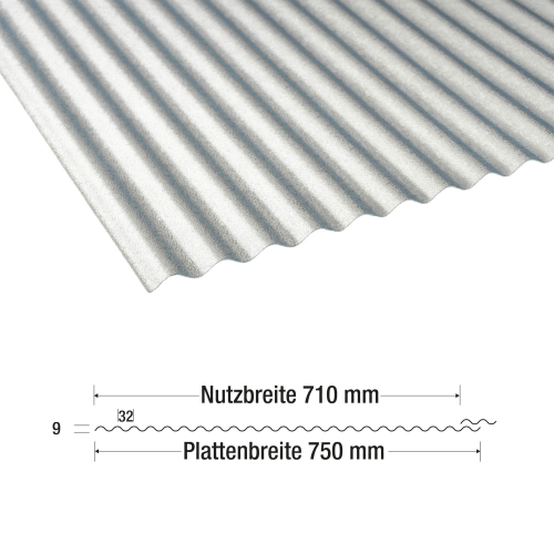 SALUX® PVC Wellplatte | 32/9 Microsinus | 5x Rolle | Länge: 1200 mm | Farbe: Frost-Transparent | Stärke: 0,80 mm #4