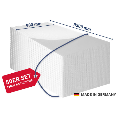 X-Strukturplatte | Extra Stark | 16 mm | Länge: 3500 mm | Anzahl: 50 Stk. | Farbe: Klar | Breite: 980 mm #1
