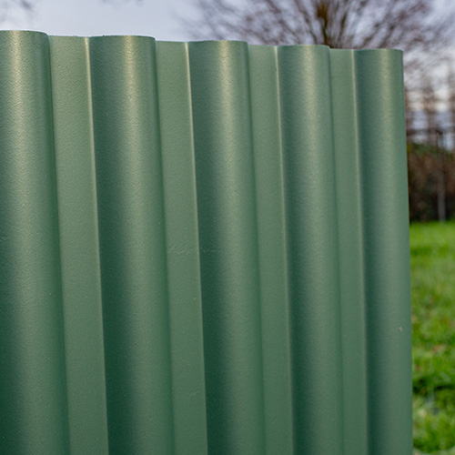 Grüne SALUX SINTRA PVC Platte kombiniert Sinuswelle und Trapezprofile