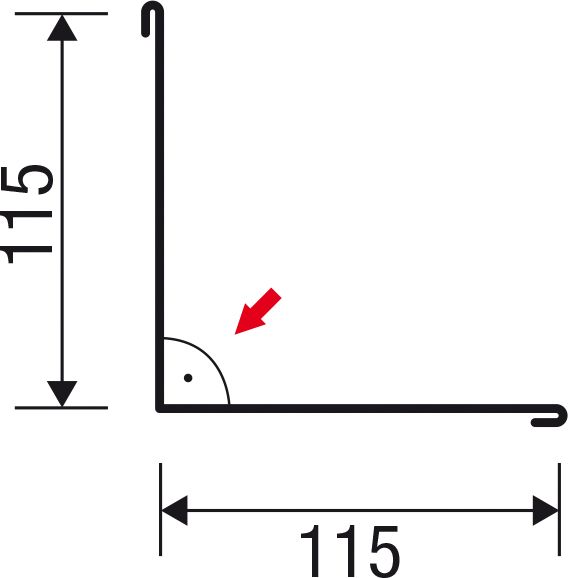 Die Innenecke im technischen Querschnitt