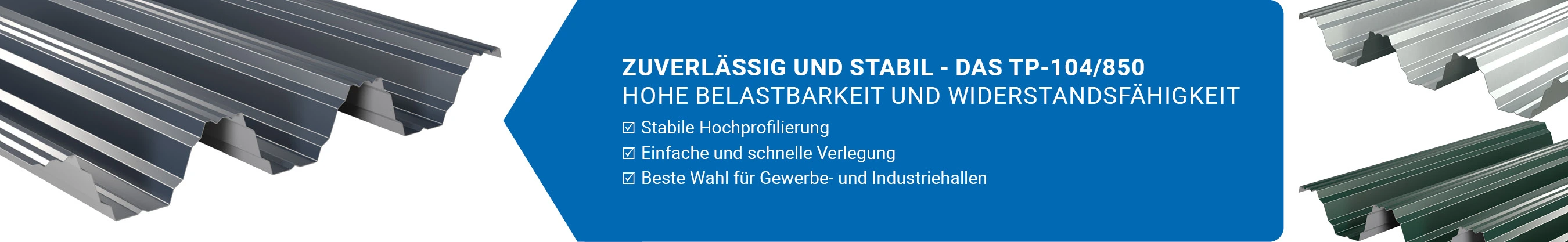 WECKMAN W-45/1000 Trapezprofil auf Gebäuden, ideal für Dachbereiche.
