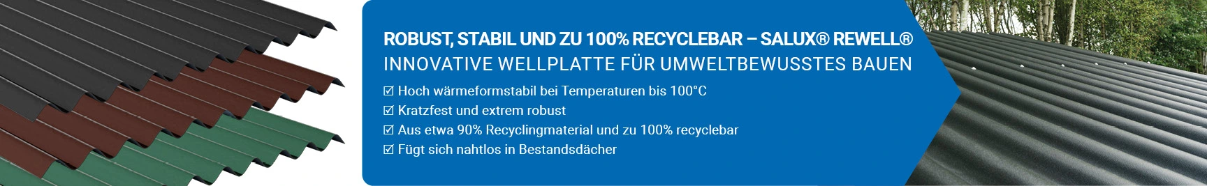 Nachhaltige Lichtplatten von der Marke Salux!