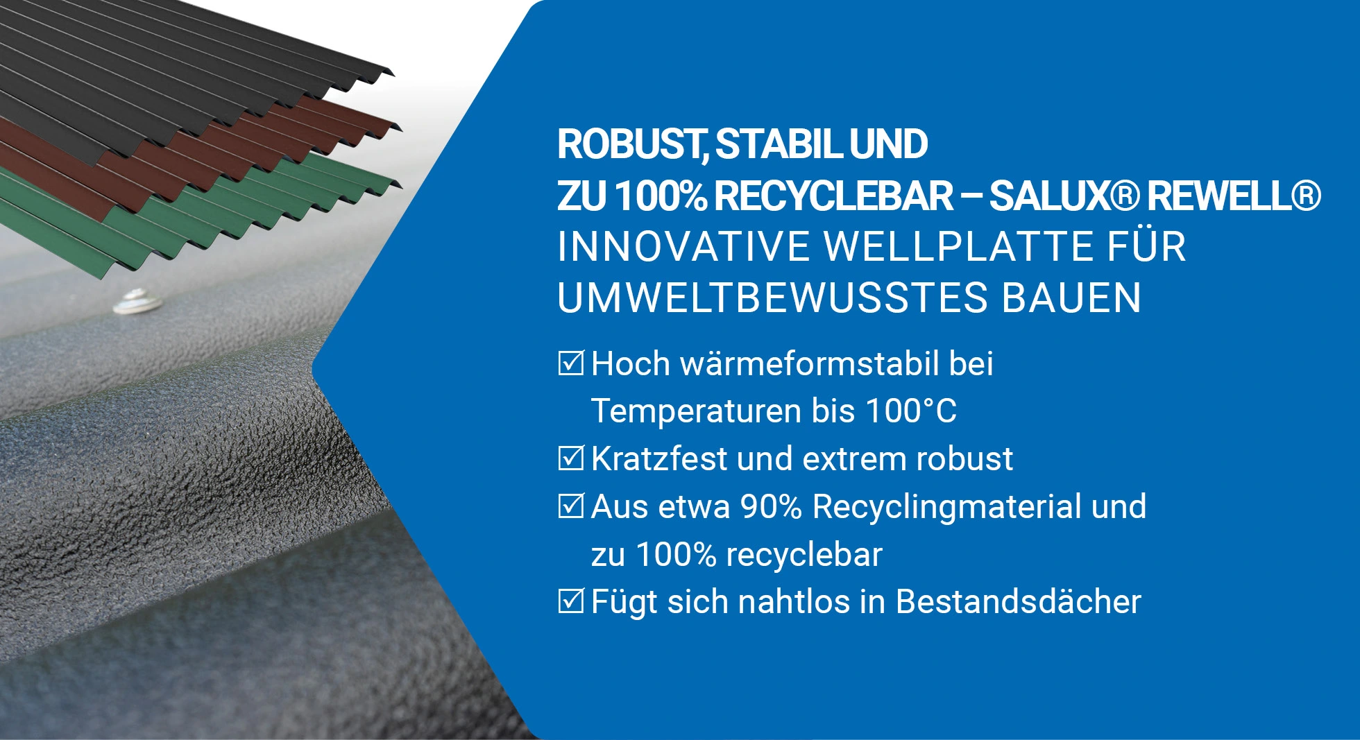 Nachhaltige Lichtplatten von der Marke Salux!